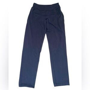 lululemon Navy Blue Yoga Pants Size 10 Luon Side Pockets Straight Leg